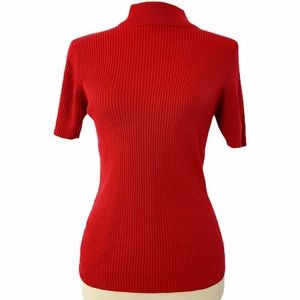 Crystal Kobe Short Sleeve Turtleneck Top